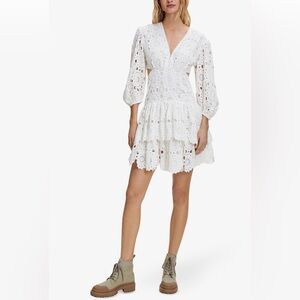 NWT! MAJE
Tiered cutout cotton crocheted lace mini dress